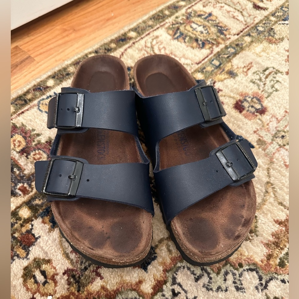 Navy Blue Arizona Birkenstocks
